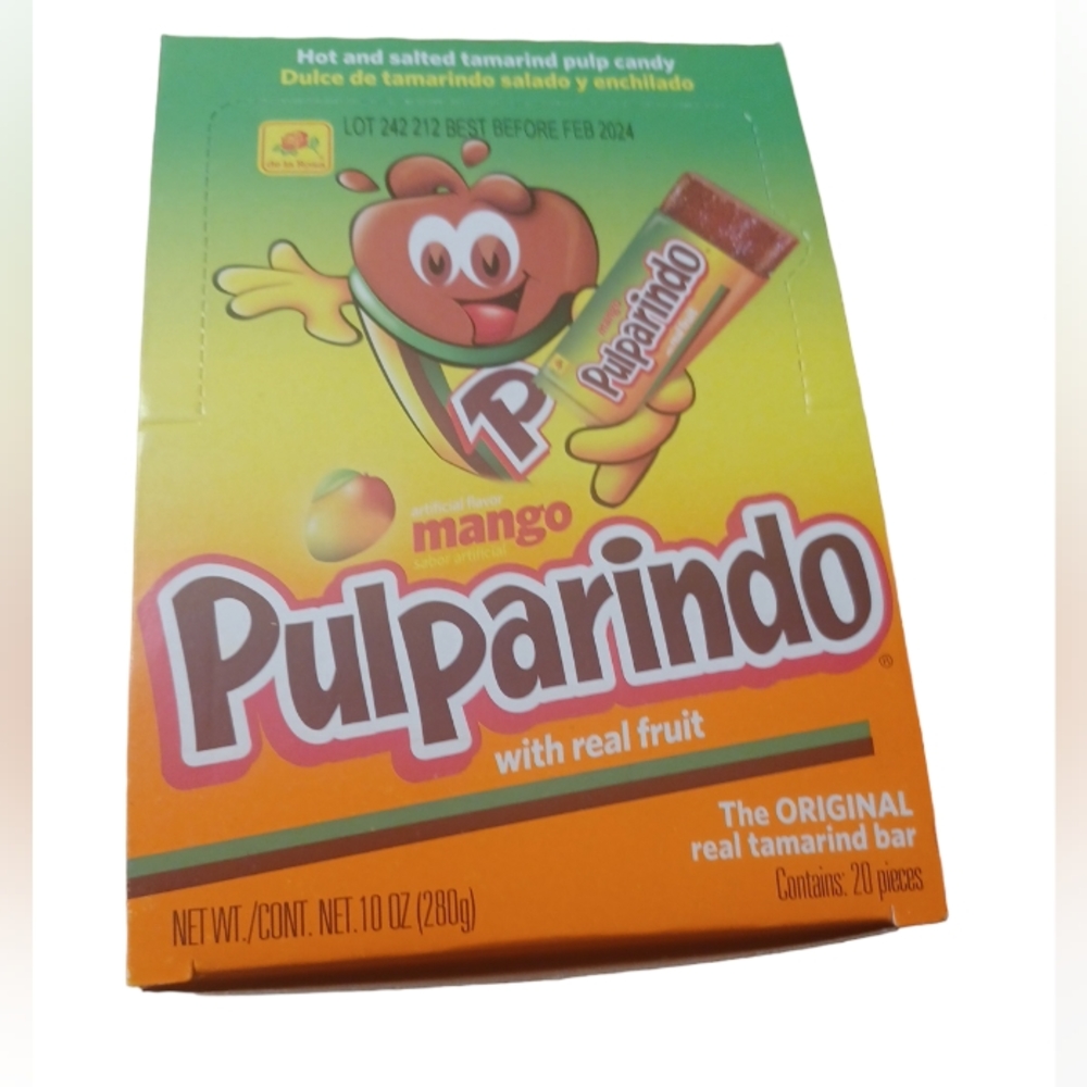MEXICANA CANDY PULPARINDO MANGO ARTIFICIAL FLABOR  WITH REAL FRUIT THE ORIGINAL